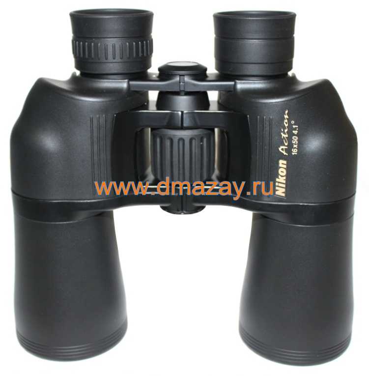 Бинокль призменный с центральной фокусировкой Nikon Action 16x50 CF угол 4,1 обрезиненный черный # 7223